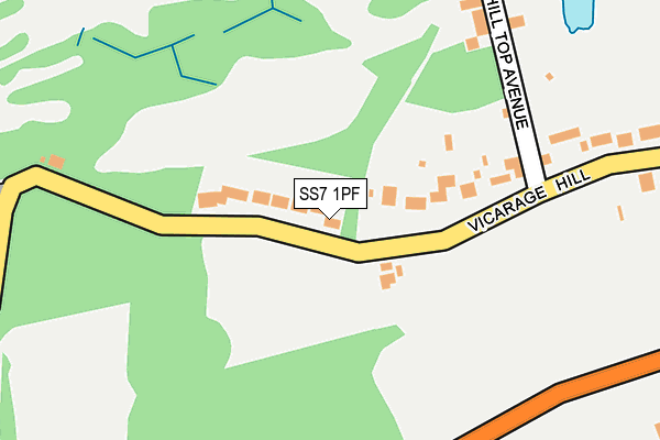 SS7 1PF map - OS OpenMap – Local (Ordnance Survey)