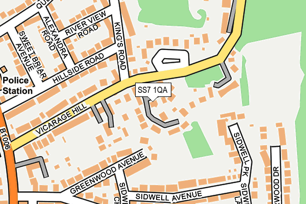 SS7 1QA map - OS OpenMap – Local (Ordnance Survey)