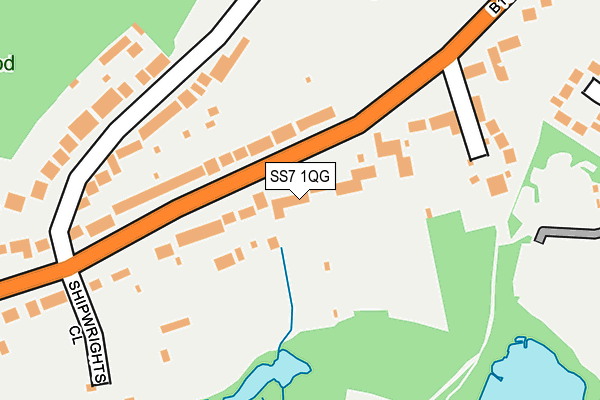 SS7 1QG map - OS OpenMap – Local (Ordnance Survey)