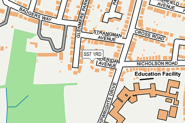 SS7 1RD map - OS OpenMap – Local (Ordnance Survey)