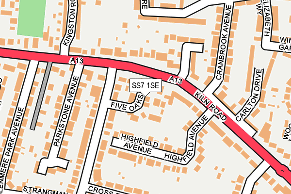 SS7 1SE map - OS OpenMap – Local (Ordnance Survey)