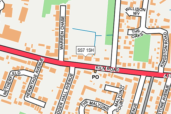 SS7 1SH map - OS OpenMap – Local (Ordnance Survey)