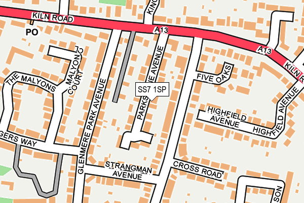 SS7 1SP map - OS OpenMap – Local (Ordnance Survey)