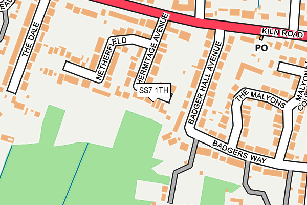 SS7 1TH map - OS OpenMap – Local (Ordnance Survey)