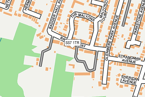 SS7 1TR map - OS OpenMap – Local (Ordnance Survey)