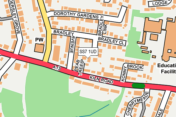 SS7 1UD map - OS OpenMap – Local (Ordnance Survey)