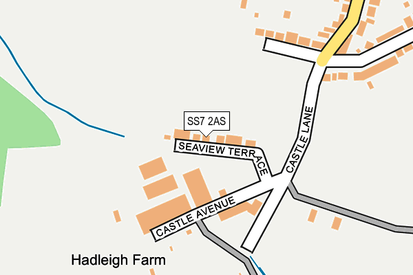 SS7 2AS map - OS OpenMap – Local (Ordnance Survey)