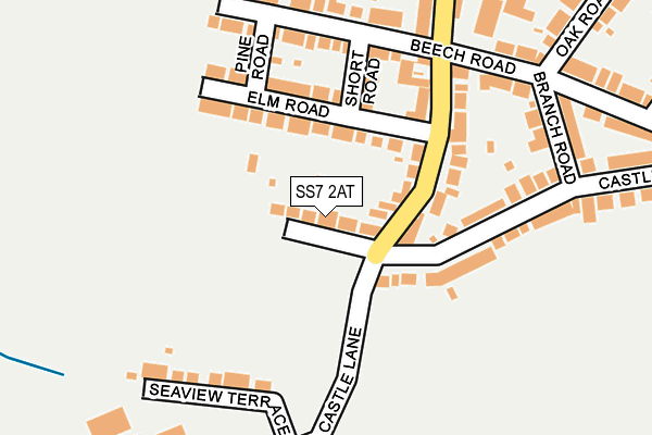 SS7 2AT map - OS OpenMap – Local (Ordnance Survey)