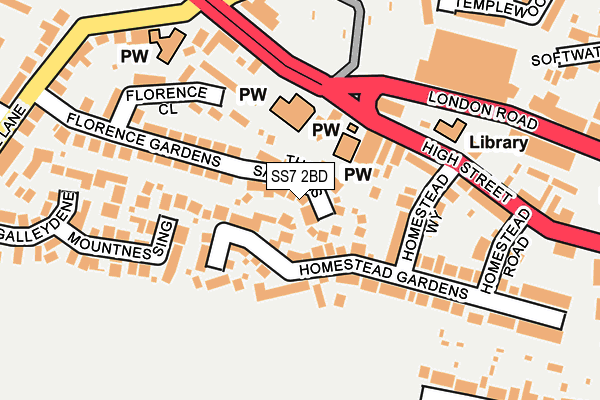 SS7 2BD map - OS OpenMap – Local (Ordnance Survey)