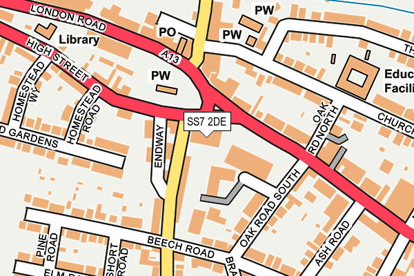 SS7 2DE map - OS OpenMap – Local (Ordnance Survey)