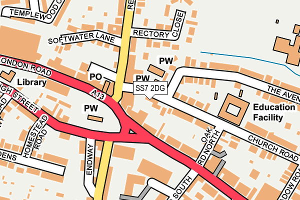SS7 2DG map - OS OpenMap – Local (Ordnance Survey)