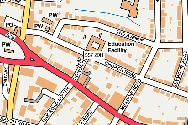 SS7 2DH map - OS OpenMap – Local (Ordnance Survey)