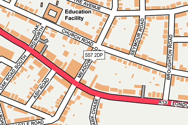 SS7 2DP map - OS OpenMap – Local (Ordnance Survey)