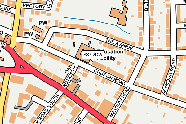SS7 2DW map - OS OpenMap – Local (Ordnance Survey)
