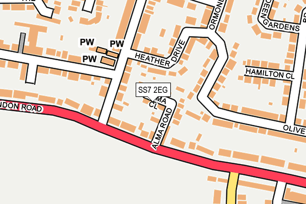 SS7 2EG map - OS OpenMap – Local (Ordnance Survey)