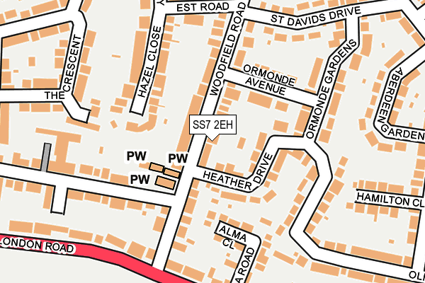 SS7 2EH map - OS OpenMap – Local (Ordnance Survey)