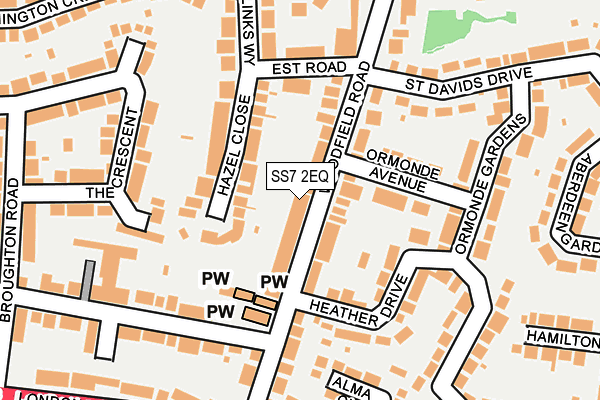 SS7 2EQ map - OS OpenMap – Local (Ordnance Survey)