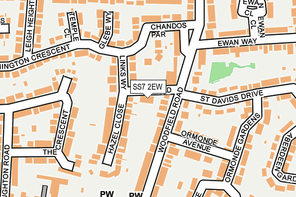 SS7 2EW map - OS OpenMap – Local (Ordnance Survey)