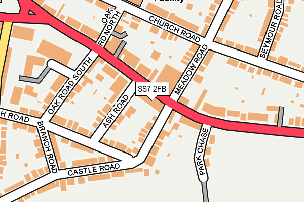 SS7 2FB map - OS OpenMap – Local (Ordnance Survey)