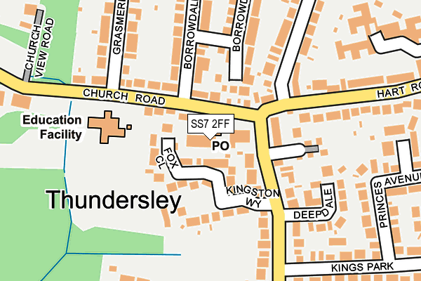 SS7 2FF map - OS OpenMap – Local (Ordnance Survey)