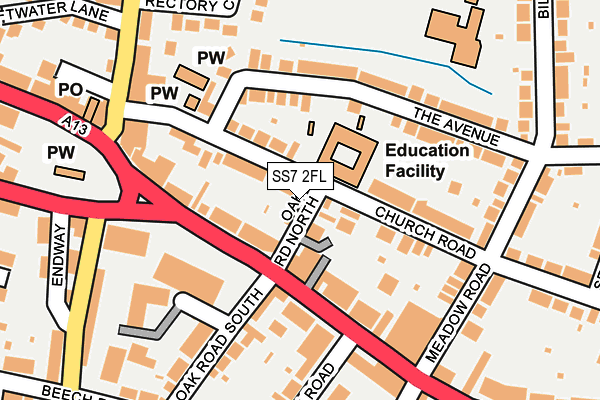 SS7 2FL map - OS OpenMap – Local (Ordnance Survey)