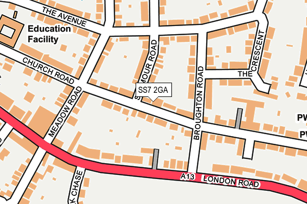 SS7 2GA map - OS OpenMap – Local (Ordnance Survey)