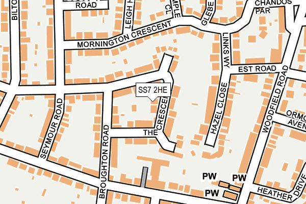 SS7 2HE map - OS OpenMap – Local (Ordnance Survey)