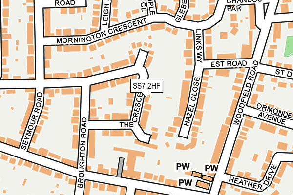 SS7 2HF map - OS OpenMap – Local (Ordnance Survey)