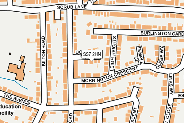 SS7 2HN map - OS OpenMap – Local (Ordnance Survey)