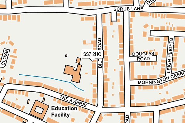 SS7 2HQ map - OS OpenMap – Local (Ordnance Survey)