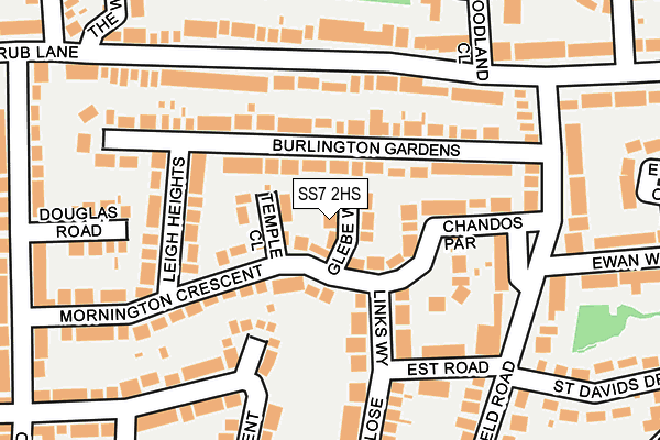 SS7 2HS map - OS OpenMap – Local (Ordnance Survey)