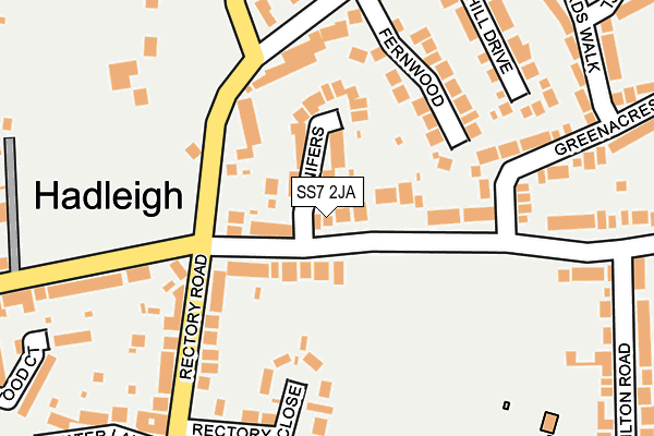 SS7 2JA map - OS OpenMap – Local (Ordnance Survey)