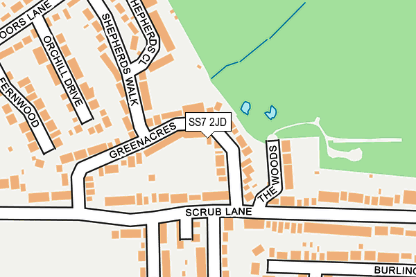 SS7 2JD map - OS OpenMap – Local (Ordnance Survey)