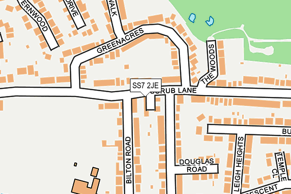 SS7 2JE map - OS OpenMap – Local (Ordnance Survey)