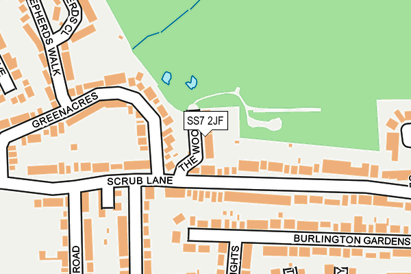 SS7 2JF map - OS OpenMap – Local (Ordnance Survey)