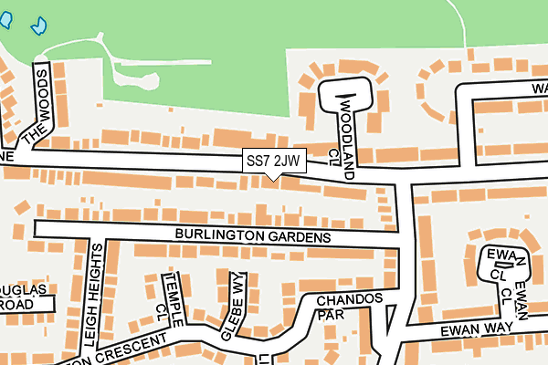 SS7 2JW map - OS OpenMap – Local (Ordnance Survey)