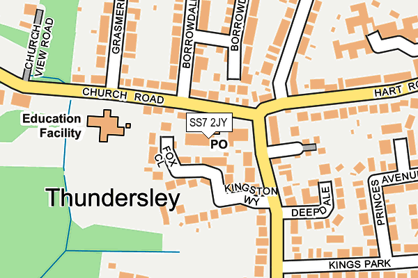 SS7 2JY map - OS OpenMap – Local (Ordnance Survey)