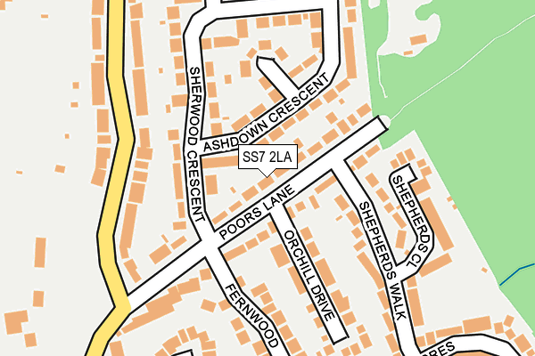 SS7 2LA map - OS OpenMap – Local (Ordnance Survey)