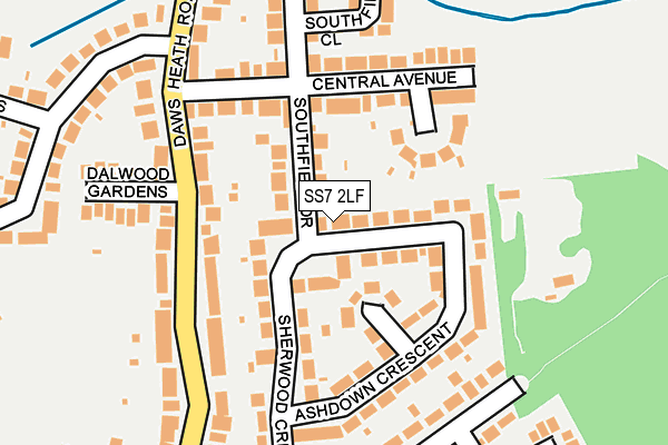 SS7 2LF map - OS OpenMap – Local (Ordnance Survey)