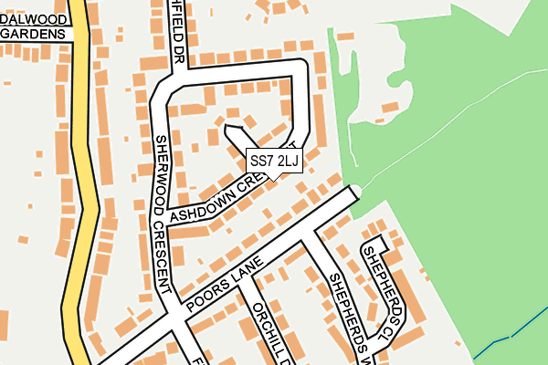 SS7 2LJ map - OS OpenMap – Local (Ordnance Survey)