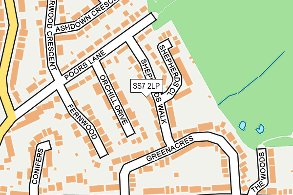 SS7 2LP map - OS OpenMap – Local (Ordnance Survey)