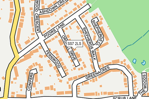SS7 2LS map - OS OpenMap – Local (Ordnance Survey)
