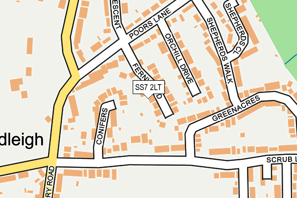 SS7 2LT map - OS OpenMap – Local (Ordnance Survey)