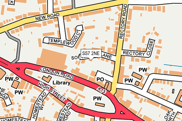 SS7 2NE map - OS OpenMap – Local (Ordnance Survey)