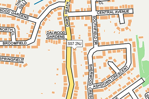 SS7 2NJ map - OS OpenMap – Local (Ordnance Survey)