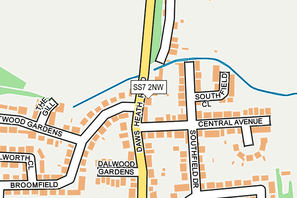 SS7 2NW map - OS OpenMap – Local (Ordnance Survey)