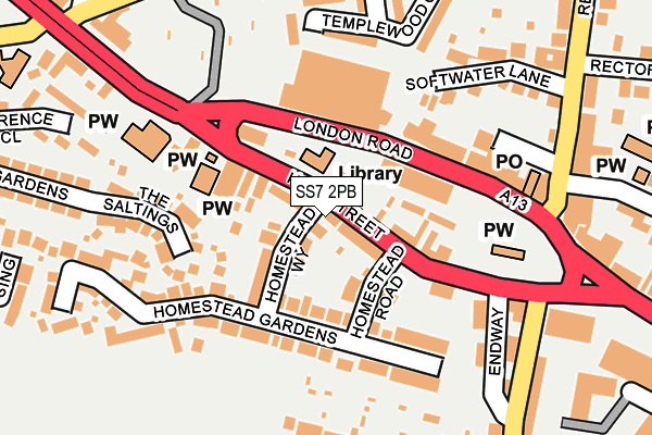 SS7 2PB map - OS OpenMap – Local (Ordnance Survey)