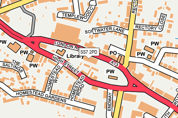 SS7 2PD map - OS OpenMap – Local (Ordnance Survey)