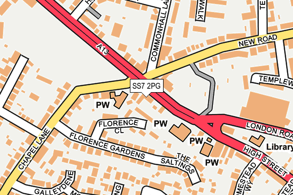 SS7 2PG map - OS OpenMap – Local (Ordnance Survey)