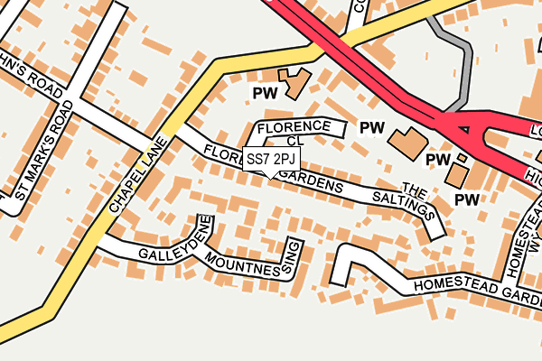 SS7 2PJ map - OS OpenMap – Local (Ordnance Survey)